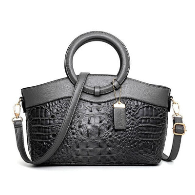 Hanna™ - Stilvolle Krokodilledertasche mit handgefertigten Details
