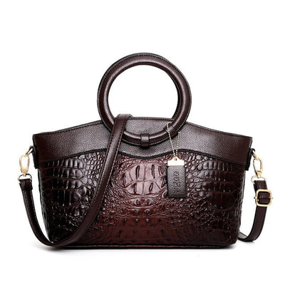 Hanna™ - Stilvolle Krokodilledertasche mit handgefertigten Details