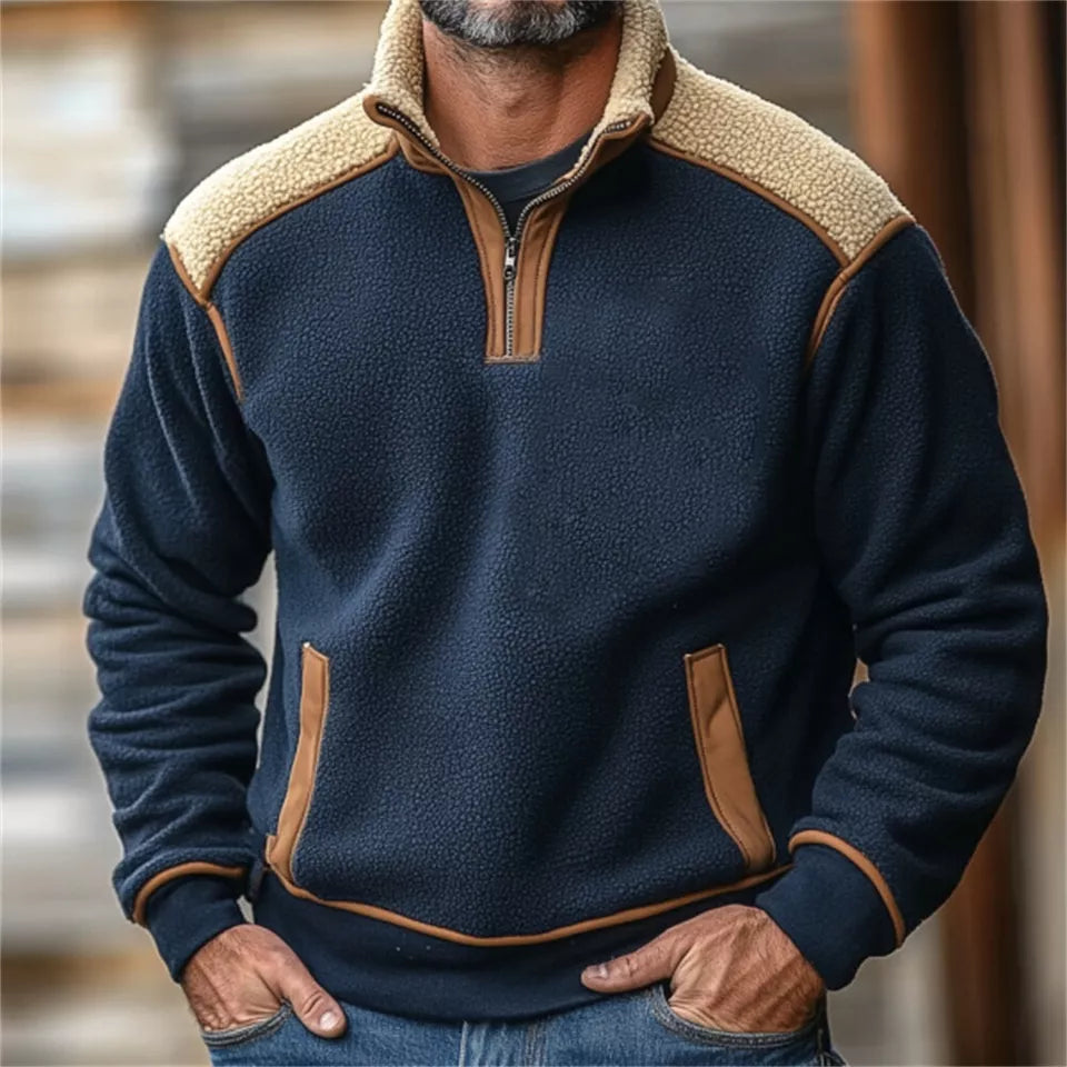Niko™ - Retro-Quarz-Pullover mit Reißverschluss