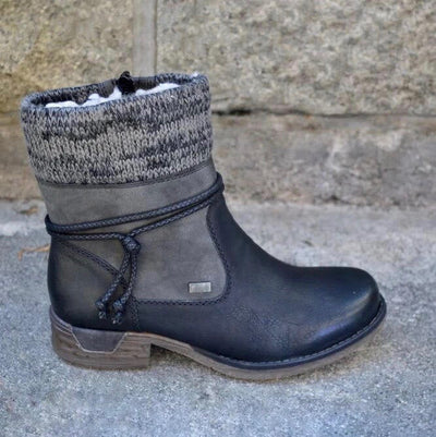 Mia™ - Warme orthopädische Stiefel aus veganem Leder