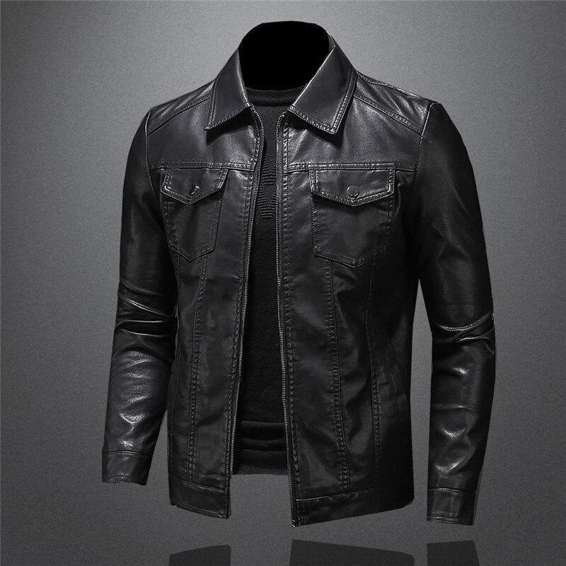 Luca™ - Klassische bequeme Lederjacke